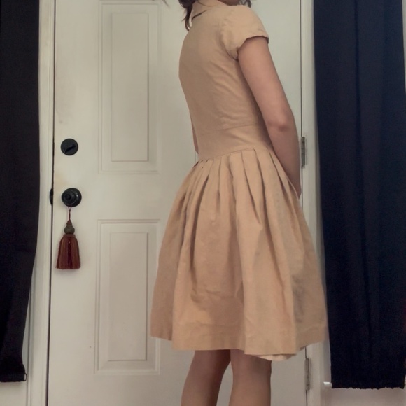 Tan Linen Dress - Picture 11 of 16